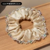2026 New large intestine hair band, high-end style hair tie, high-end versatile headwear, niche high appearance level, fashionable crystal hair tie Specification image